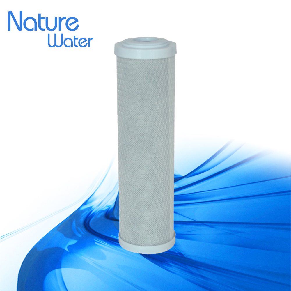 10" activated block carbon filter cartridge with 5micron