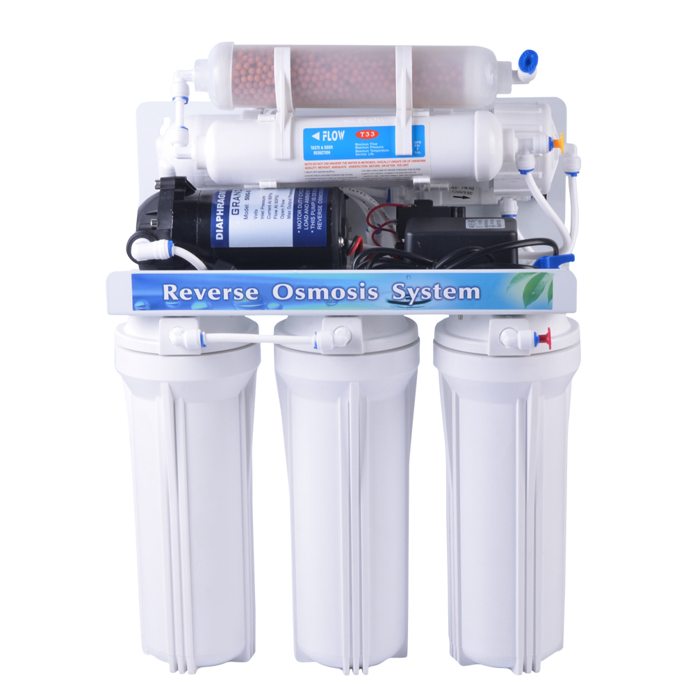 50GPD6 stage under sink water filter ro system with far infrared ball filter cartridge