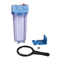 1/2" 3/4" 125 PSL portable food industrial home housing big blue water filter with plastic bracket wrench and brass port