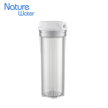 clear single o ring water filter housing PET material water filter