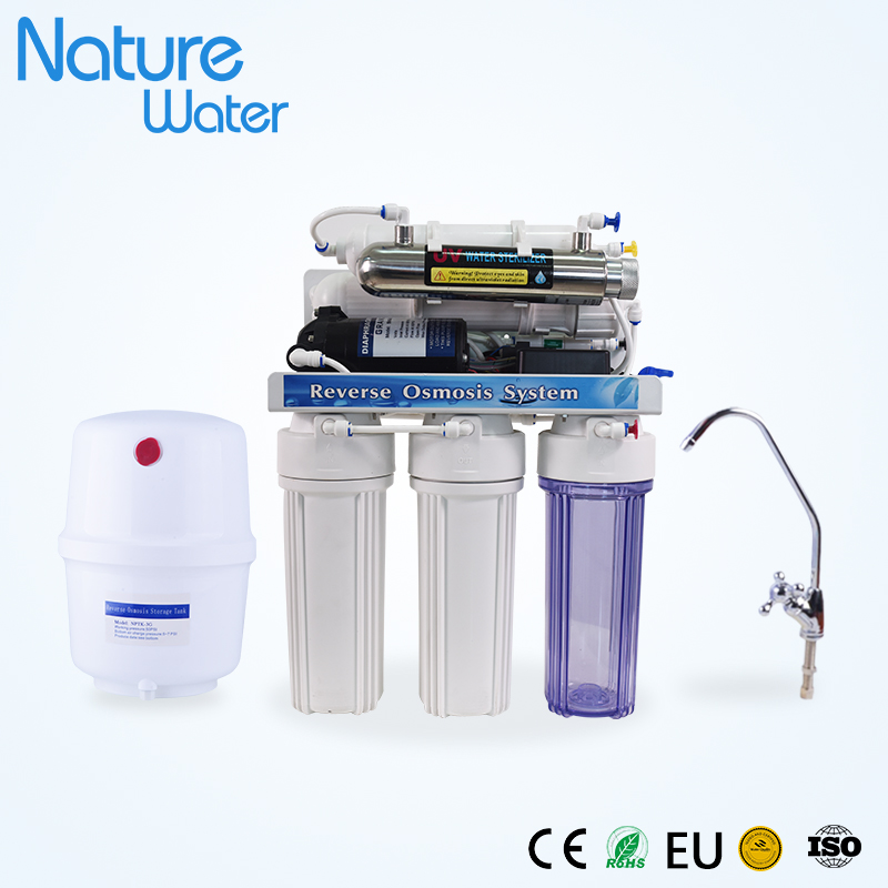 6 stage 50GPD household RO system with UV light